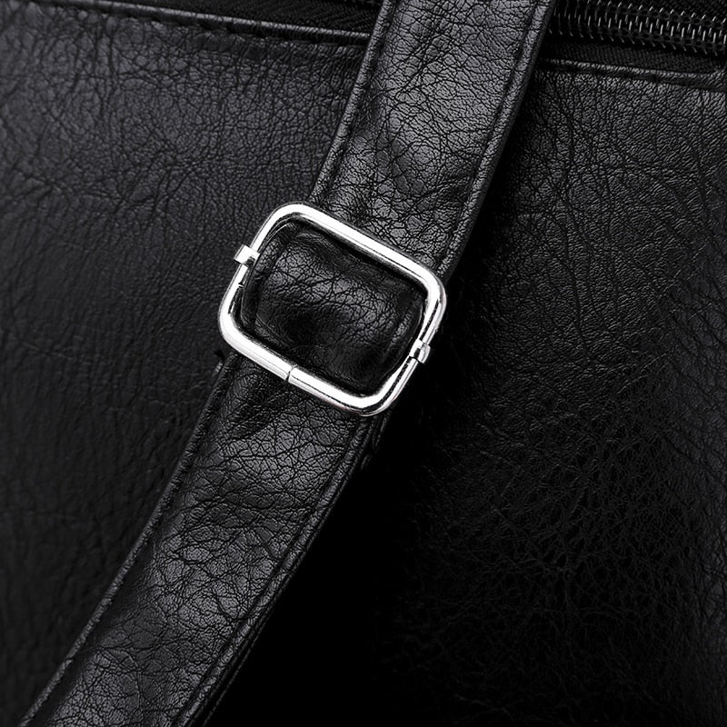 Tassel Leather Shoulder Bag and School Backpack-Backpacks-Innovato Design-Brown-Innovato Design