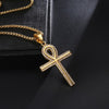 Rhinestone Egyptian Ankh Bling Stainless Steel Hip-hop Pendant Necklace-Necklaces-Innovato Design-Gold-Snake-Innovato Design