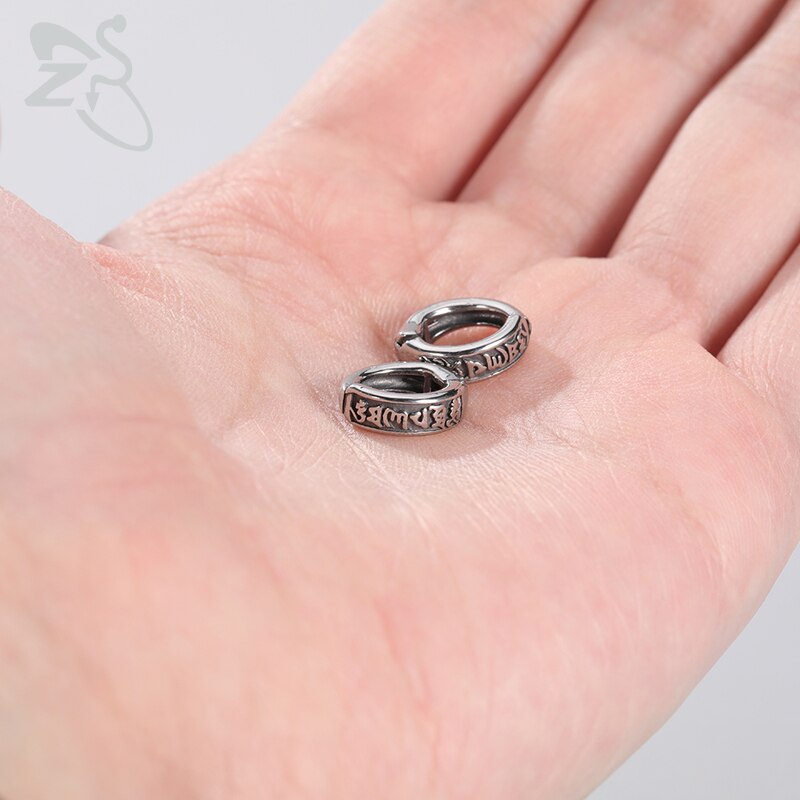 3 Pairs Gothic Small Ear Rounds Stainless Steel Vintage Punk Rock Hoop Earrings-Earrings-Innovato Design-Innovato Design