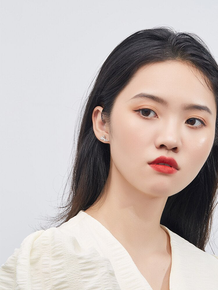 Fairy Angel Cubic Zirconia 925 Sterling Silver Luxury Stud Earrings-Earrings-Innovato Design-Innovato Design