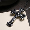 Jesus Cross Chain 316L Stainless Steel Hip-hop Rock Long Pendant Silver Necklace-Necklaces-Innovato Design-Innovato Design
