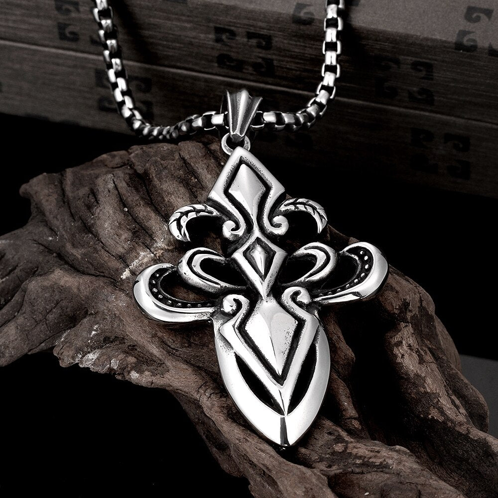 Retro Art Unique Design Stainless Steel Pendant Necklace-Necklaces-Innovato Design-Innovato Design