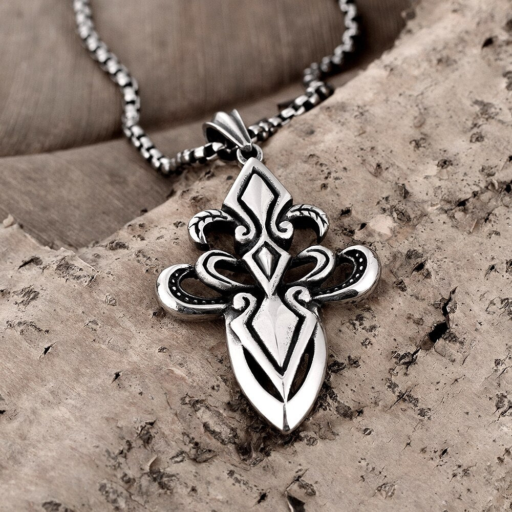Retro Art Unique Design Stainless Steel Pendant Necklace-Necklaces-Innovato Design-Innovato Design