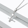 Cubic Zirconia Crucifix with Heart 925 Sterling Silver Fashion Pendant Necklace