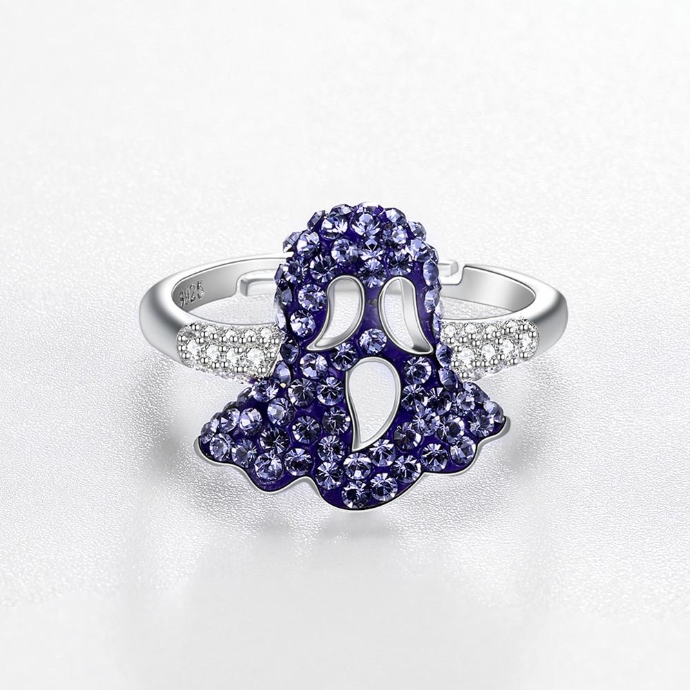 Crystal Ghost 925 Sterling Silver Adjustable Retro Ring-Rings-Innovato Design-Innovato Design