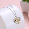 Heart-Shaped Mother and Child Cubic Zirconia 925 Sterling Silver Pendant Necklace