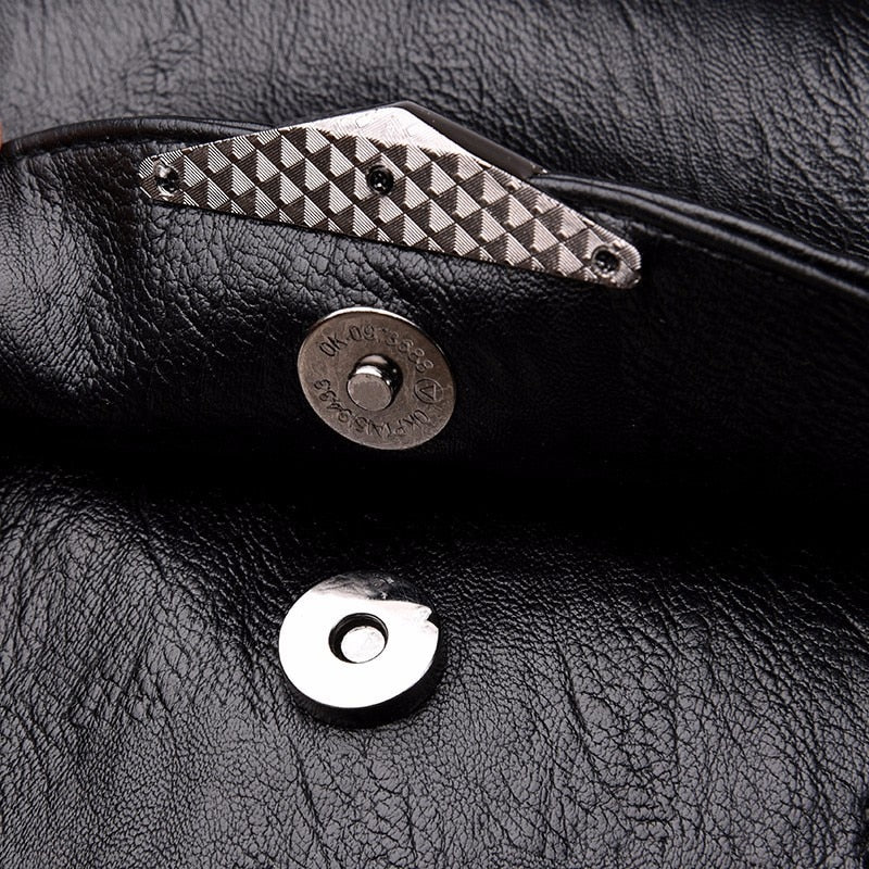 Vintage Leather Shoulder Bag, School Bag and Travel Backpack-Backpacks-Innovato Design-Black-Innovato Design