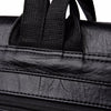 Vintage Leather Shoulder Bag, School Bag and Travel Backpack-Backpacks-Innovato Design-Black-Innovato Design