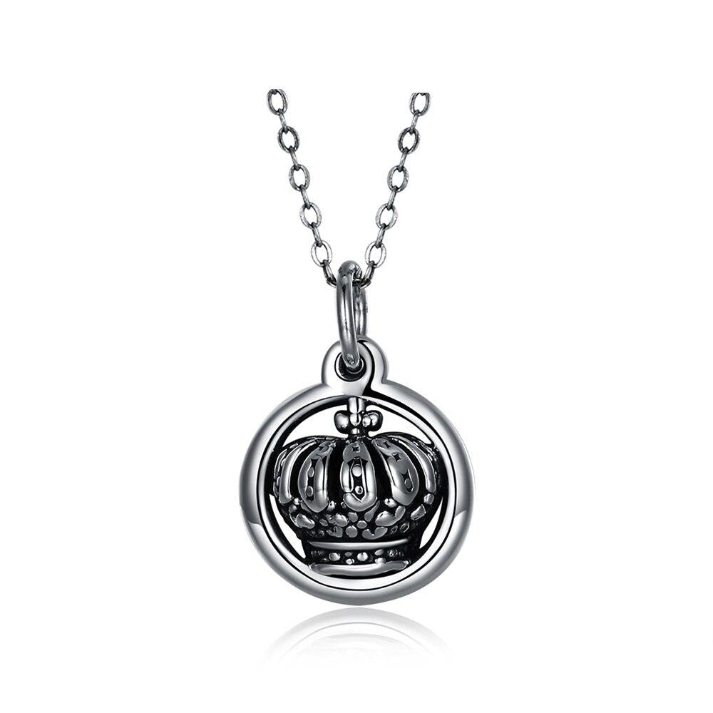 Crown 925 Sterling Silver Pendant Necklace-Necklaces-Innovato Design-Innovato Design