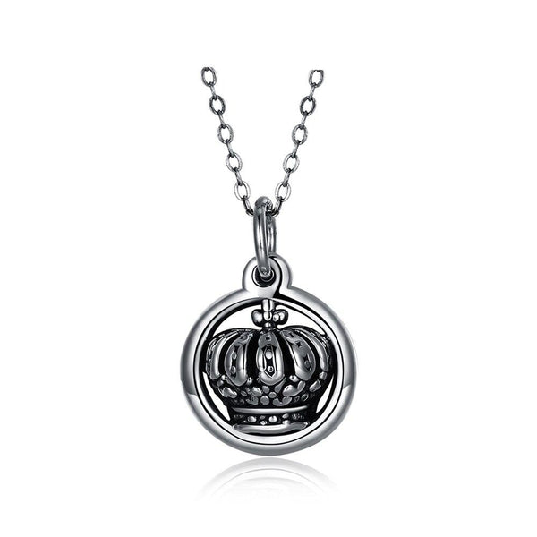 Crown 925 Sterling Silver Pendant Necklace
