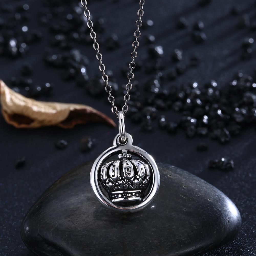 Crown 925 Sterling Silver Pendant Necklace-Necklaces-Innovato Design-Innovato Design