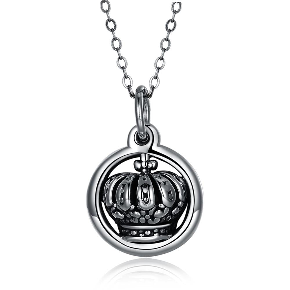 Crown 925 Sterling Silver Pendant Necklace-Necklaces-Innovato Design-Innovato Design