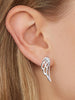 Fairy Wings Cubic Zirconia 925 Sterling Silver Fashion Stud Earrings-Earrings-Innovato Design-Innovato Design