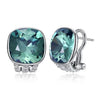 Austrian Crystal 925 Sterling Silver Colorful Fine Earrings-Earrings-Innovato Design-Green-Innovato Design