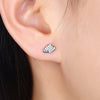 Cloud and Umbrella Cubic Zirconia 925 Sterling Silver Romantic Stud Earrings-Earrings-Innovato Design-Innovato Design
