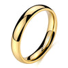 4mm Polished and Domed Titanium Fashion Wedding Ring-Rings-Innovato Design-Gold-8-Innovato Design