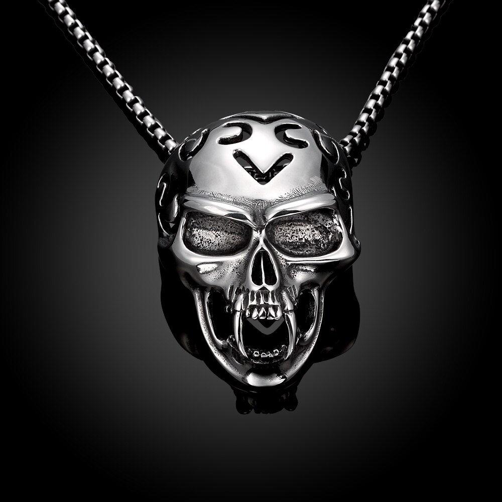 Skull Stainless Steel Fashion Necklace-Necklaces-Innovato Design-Innovato Design