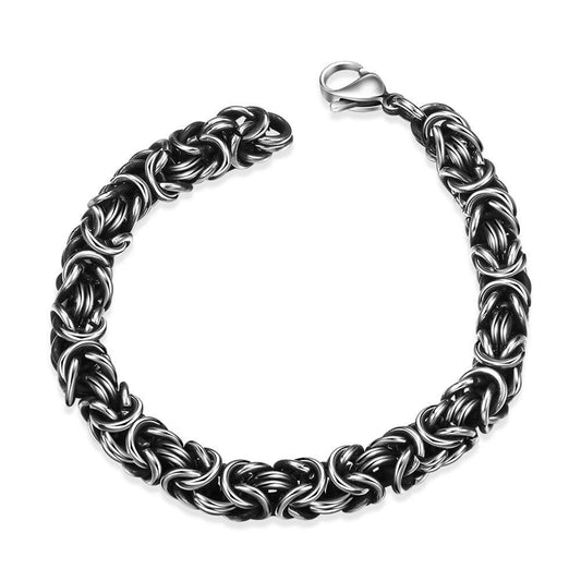 Popcorn Chain Link Stainless Steel Fashion Retro Bracelet-Bracelets-Innovato Design-Innovato Design