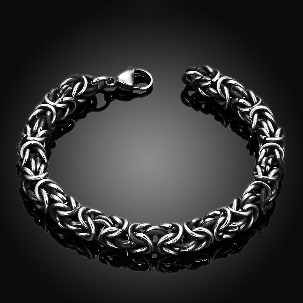 Popcorn Chain Link Stainless Steel Fashion Retro Bracelet-Bracelets-Innovato Design-Innovato Design