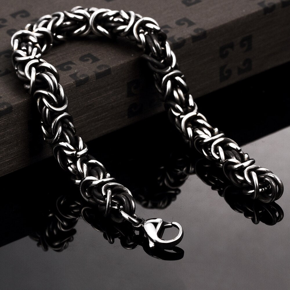 Popcorn Chain Link Stainless Steel Fashion Retro Bracelet-Bracelets-Innovato Design-Innovato Design
