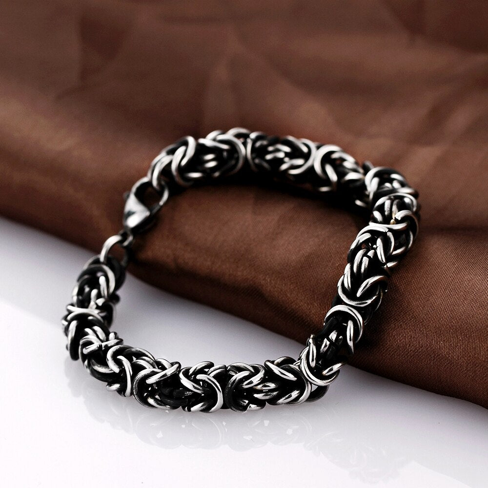 Popcorn Chain Link Stainless Steel Fashion Retro Bracelet-Bracelets-Innovato Design-Innovato Design