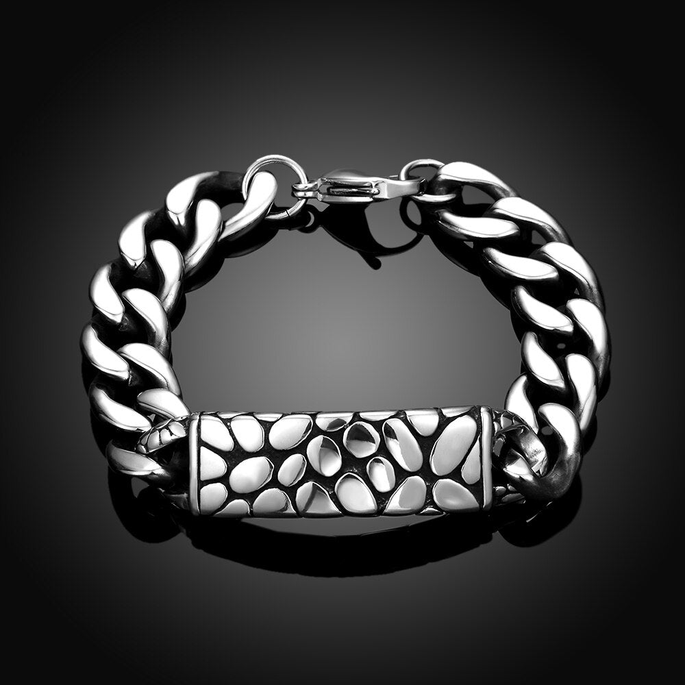 Geometric Design Chain Link Stainless Steel Fashion Retro Bracelet-Bracelets-Innovato Design-Innovato Design