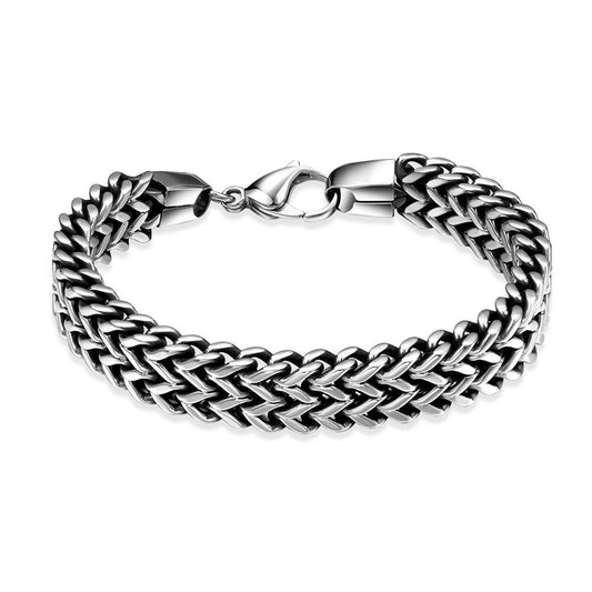 Double Layer Link Chain Stainless Steel Fashion Hip-Hop Bracelet-Bracelets-Innovato Design-Innovato Design