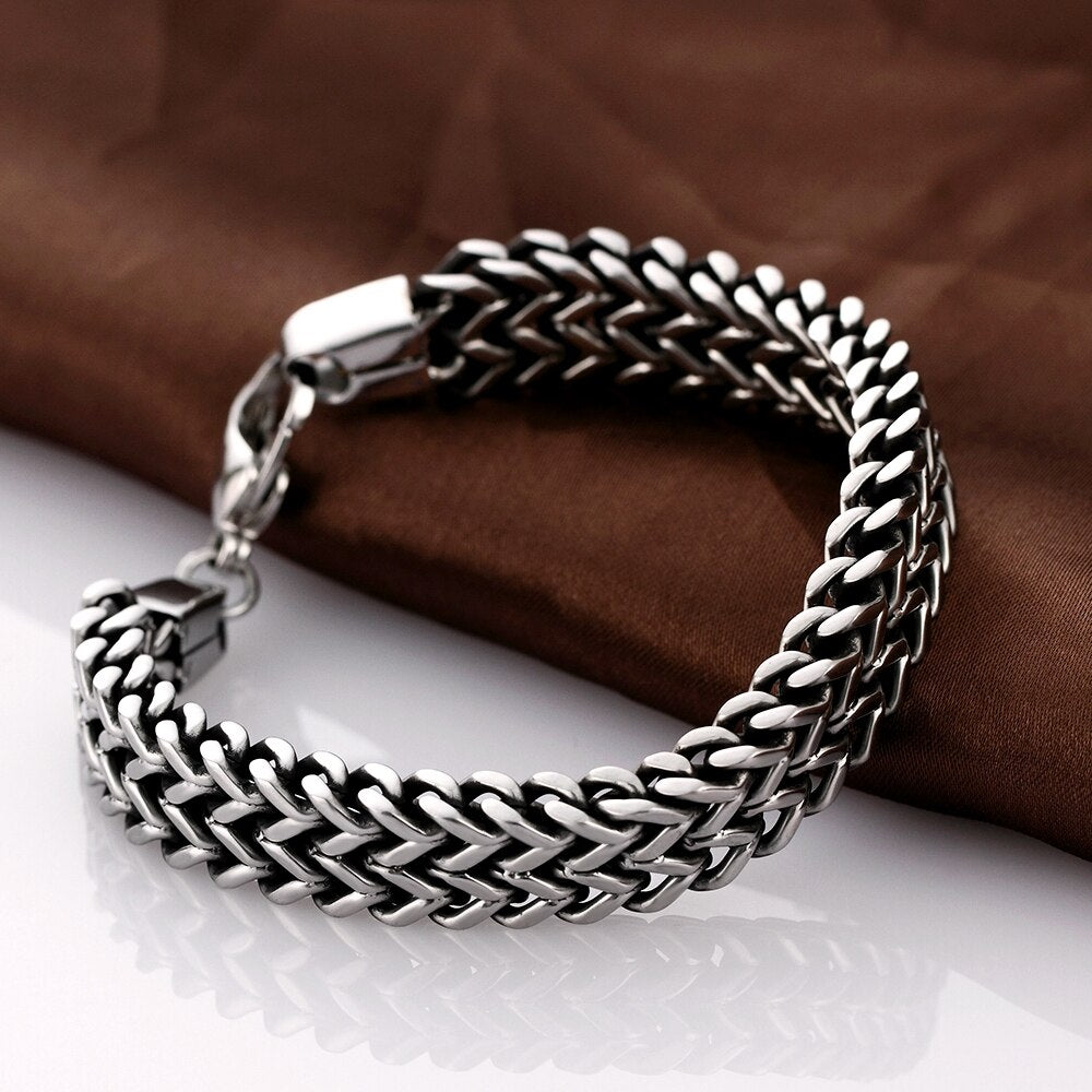 Double Layer Link Chain Stainless Steel Fashion Hip-Hop Bracelet-Bracelets-Innovato Design-Innovato Design