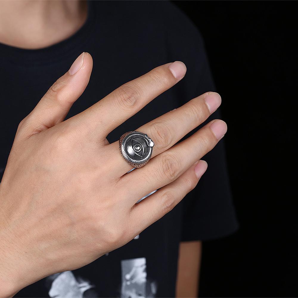 Cool Devil's Eye Design Stainless Steel Fashion Punk Ring-Rings-Innovato Design-9-Innovato Design