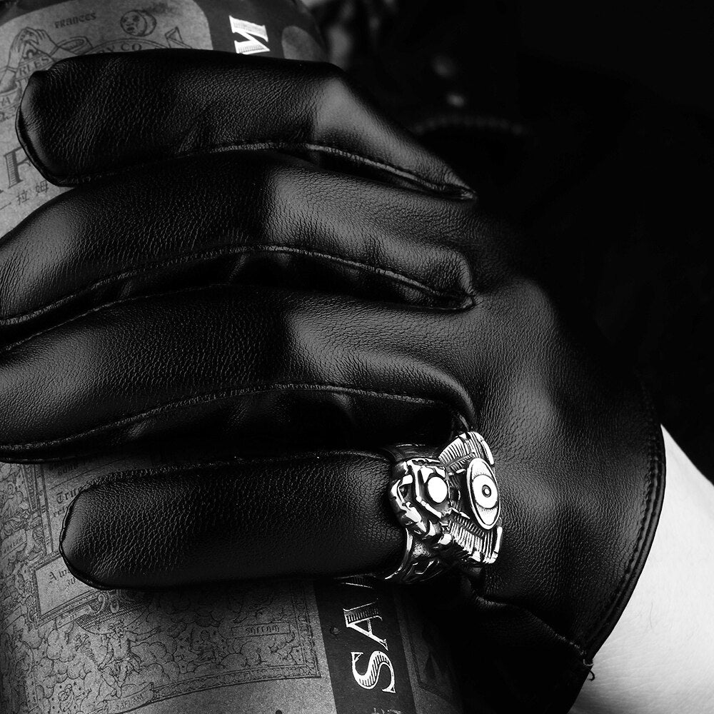 Gothic Evil Eye 316L Stainless Steel Vintage Fashion Punk Ring-Rings-Innovato Design-8-Innovato Design