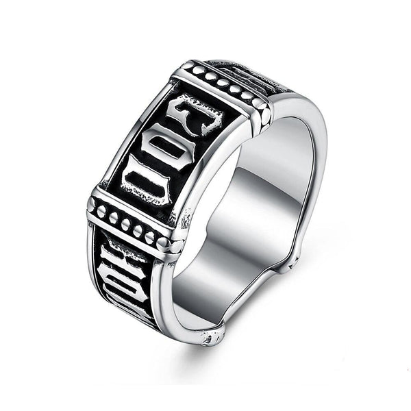 Cool Mysterious Text Design Stainless Steel Fashion Retro Ring-Rings-Innovato Design-8-Innovato Design