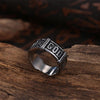 Cool Mysterious Text Design Stainless Steel Fashion Retro Ring-Rings-Innovato Design-8-Innovato Design