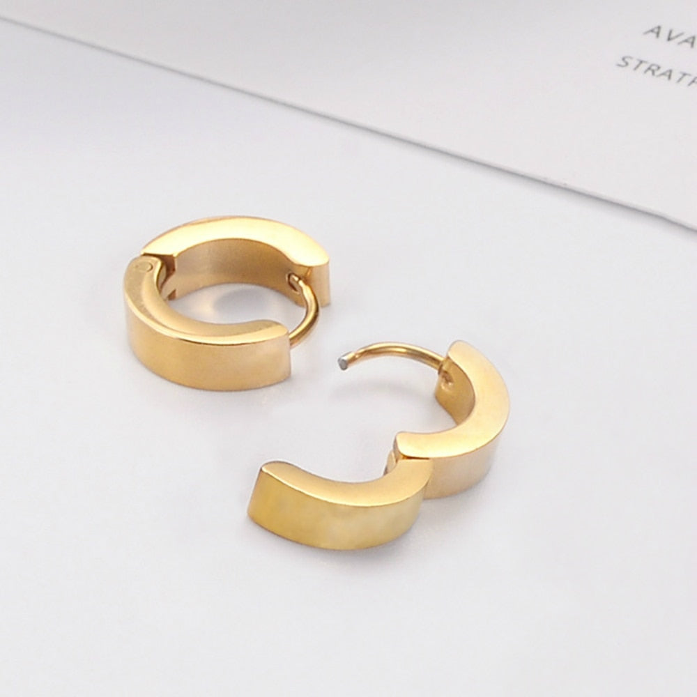 6 Pairs 9 & 7mm Round Stainless Steel Hoop Earrings-Earrings-Innovato Design-Innovato Design