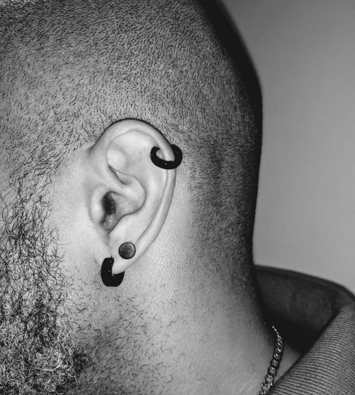 12 & 24 Pairs Round and Square Korean Stainless Steel Small Punk Hoop and Stud Earrings-Earrings-Innovato Design-24pcs-Innovato Design