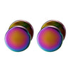 Gothic Dumbbell Stainless Steel Fashion Punk Stud Earrings-Earrings-Innovato Design-Rainbow-8mm-Innovato Design