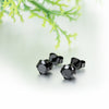 6 Pairs Round Cubic Zirconia Inlay Stainless Steel Stud Earrings-Earrings-Innovato Design-Black-Innovato Design