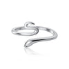 Snake 925 Sterling Silver Thin Cocktail Ring-Rings-Innovato Design-Innovato Design