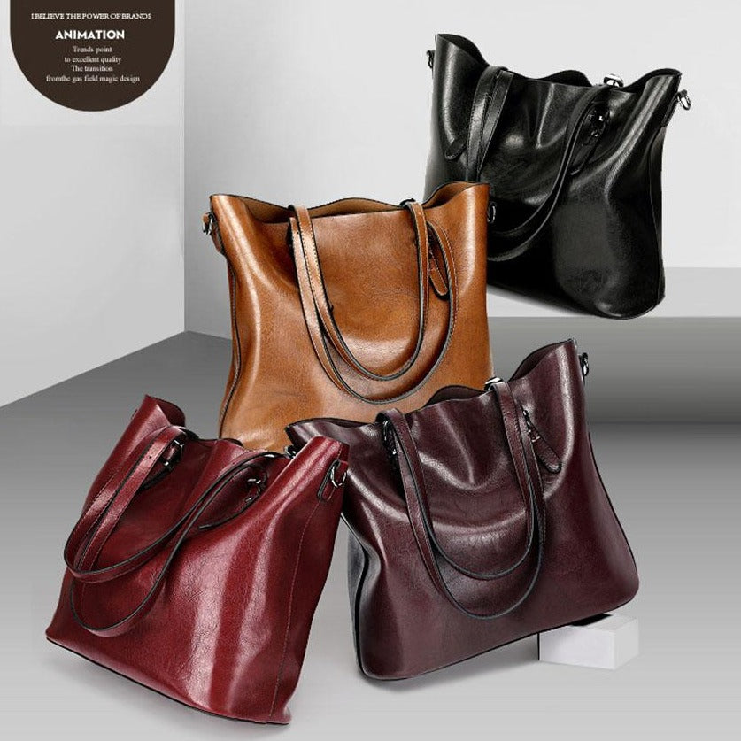 Luxury Designer Vintage Soft Leather Shoulder Bag, Crossbody Bag and Handbag-Handbags-Innovato Design-Dark Red-Innovato Design