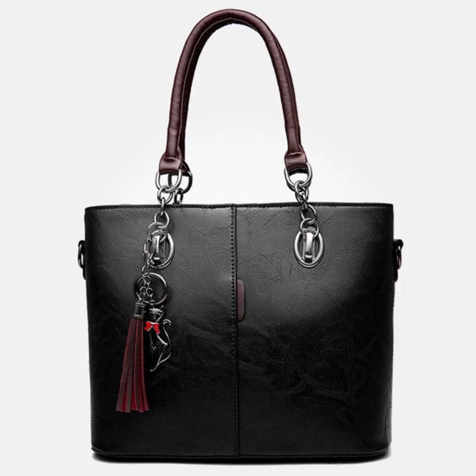 Luxury Designer Leather Shoulder Bag and Handbag-Handbags-Innovato Design-Burgundy-Innovato Design