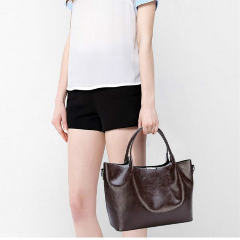Casual Designer Leather Tote Bag, Shoulder Bag, Crossbody Bag and Handbag-Backpacks-Innovato Design-Innovato Design