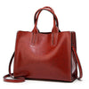 Large Luxury Leather Tote Bag, Shoulder Bag and Handbag-Handbags-Innovato Design-Light Burgundy-Innovato Design