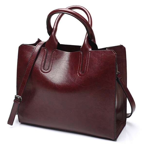 Large Luxury Leather Tote Bag, Shoulder Bag and Handbag-Handbags-Innovato Design-Coffee-Innovato Design