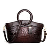 Luxury Designer Crocodile Leather Tote Bag, Shoulder Bag and Handbag-Handbags-Innovato Design-Coffce-Innovato Design
