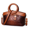 Luxury Designer Crocodile Leather Tote Bag, Shoulder Bag and Handbag-Handbags-Innovato Design-Green-Innovato Design