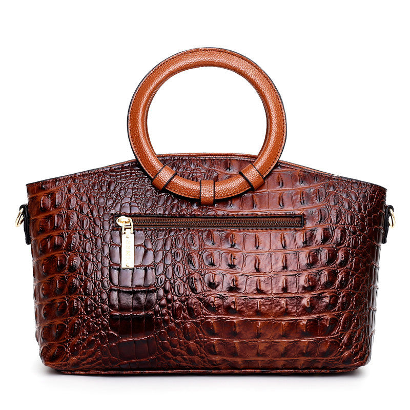 Luxury Designer Crocodile Leather Tote Bag, Shoulder Bag and Handbag-Handbags-Innovato Design-Green-Innovato Design