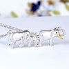 Lovely Elephants 925 Sterling Silver Fashion Pendant Necklace-Necklaces-Innovato Design-Innovato Design