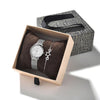 Women Quartz Watch and Crystal Bracelet Jewelry Set-Jewelry Sets-Innovato Design-Silver Shine-Innovato Design