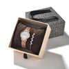 Women Quartz Watch and Crystal Bracelet Jewelry Set-Jewelry Sets-Innovato Design-Rose Wave-Innovato Design