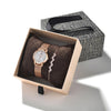 Women Quartz Watch and Crystal Bracelet Jewelry Set-Jewelry Sets-Innovato Design-Rose Crystal-Innovato Design