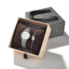 Women Quartz Watch and Crystal Bracelet Jewelry Set-Jewelry Sets-Innovato Design-Silver Leaf-Innovato Design